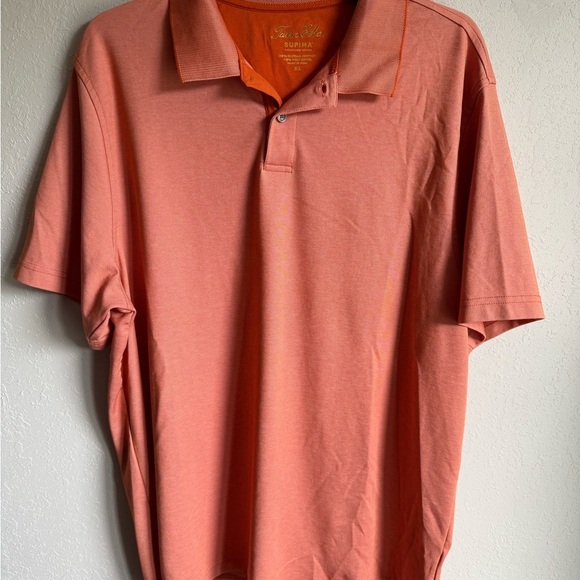 Ella Other - Men’s XL Orange Tasso ElbaPreppy Business Casual Short Sleeve Polo Shirt